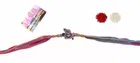 Metal Rakhi with Greeting Card & Roli Chawal 