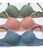 Soft Padded Bra for Women, Pack of 3 