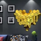 Acrylic Hexagon Shaped Wall Mirror Stickers 