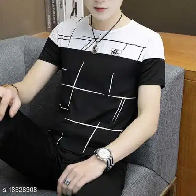 Half Sleeves Printed T-shirt for Men (Multicolour, XXL)