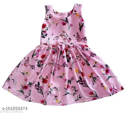 Cute Party Dress for Girls (Pink, 6-7 Years)