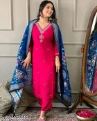 Embroidered Georgette Kurta Set for Women 