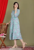 Rayon Printed Anarkali Kurti for Women 