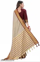 Cotton Silk Zari Woven Saree for Women 