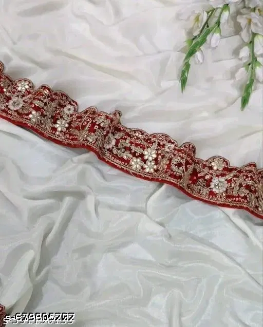 Chiffon Embroidered Saree For Women, White