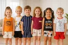 Hosiery Cotton Printed Clothing Set for Kids, Multicolor, Pack of 6 