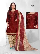 Cotton Printed Salwar Suit for Women 