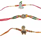 Alloy 3 Pcs Rakhi with Roli Chawal 
