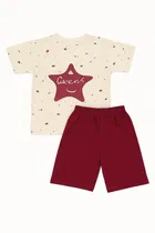 Cotton Blend Printed Clothing Set for Boys 