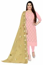 Chanderi Cotton Unstitched Dress Material for Women 