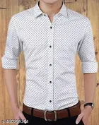 Cotton Blend Printed Shirts for Men, Pink & White, Pack of 2 