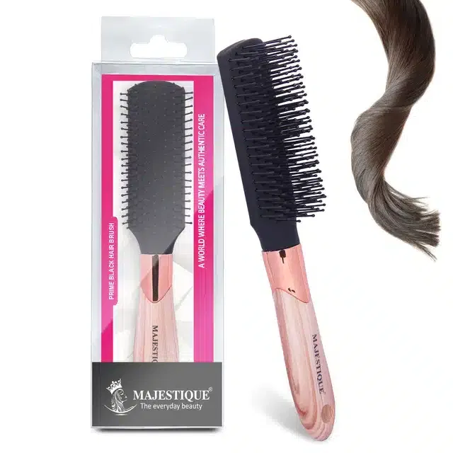 Majestique Premium Flat Series Hair Brush (Pack of 1, Multicolor) (BB-21)