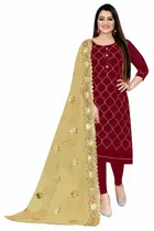 Chanderi Cotton Unstitched Dress Material for Women 