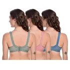 Cotton Blend Solid Non-Padded Bras for Women, Pack of 3 
