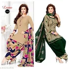Crepe Printed Unstitched Suit Set for Women, Pack of 2 