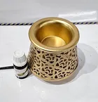 Metal Decorative Electric Moroccan-Style Oil Burner with Oil 