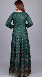 Rayon Gown for Women, Green 