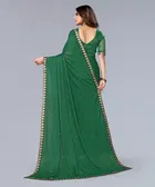 Lycra Solid Saree for Women 
