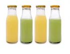 Afast Glass Milk, Juice Bottle - 300 ml  (Pack of 4, Gold)