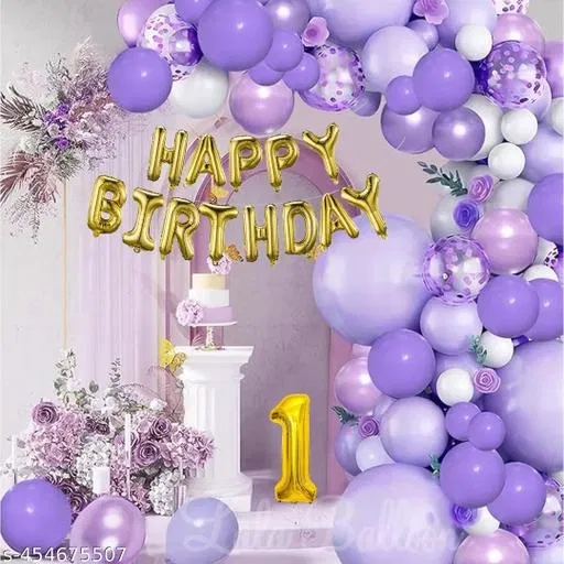 45 Pcs 1st Birthday Decoration kit, Multicolour, Set of 1