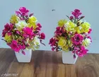 Plastic Artificial Flowers, Multioclor, Pack of 2