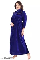 Velvet Nightdress Set for Women 