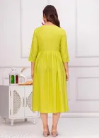 Rayon Kurti for Women, Lemon Yellow 