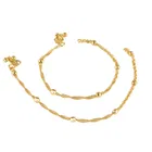Brass Gold Plated Anklet Set (Gold, Set of 1)