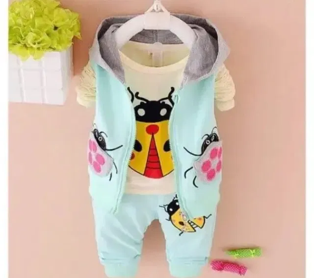 Hosiery Cotton Printed Clothing Set for Boys, Sea Green (6-9 Months)