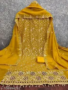 Embroidered Georgette Punjabi/All Over Suits Semi-Stitched Suits 