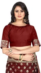 Kanjeevaram Silk Jacquard Embroidery Saree for Women 