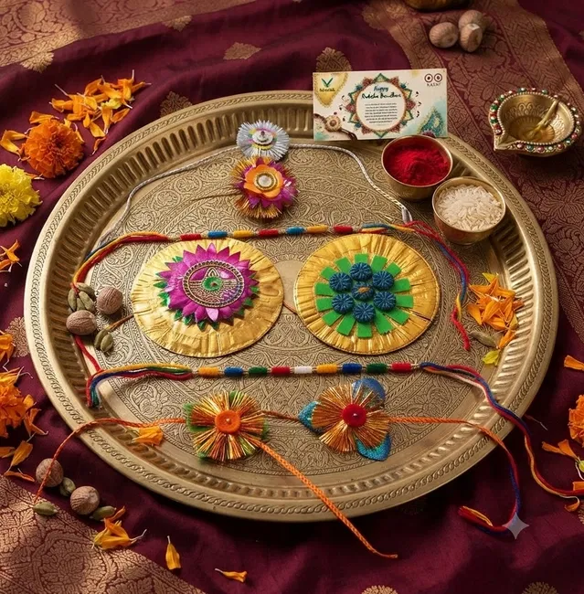 Fabric Rakhi (Multicolor, Pack of 8)