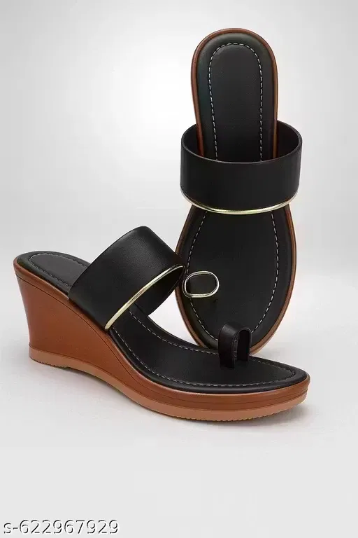 Heels for Women, Black & Gold (4)