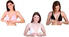 Cotton Blend Solid Non-Padded Front Open Bras for Women 