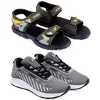 Combo of Sports Shoes with Sandals for Men (Multicolor, 6) (Set of 2)