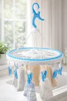 Plastic Foldable/Portable Clip Hanger/Baby Cloth Hangers Assorted Any 1 Colour