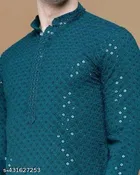 Embellished Mandarin Neck Kurta for Men 