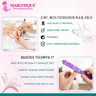 Majestique Nail File Double Sided Filers for Shaping and Smoothing Toe Nails and Finger Nails 