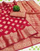 Organza Zari Woven Saree for Women 