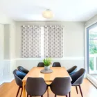 Sheer Floral Printed Brown Window Curtain 5ft Pack of 1