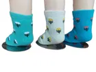 Cotton Spandex Ankle Length Socks for Kids (Multicolor, Pack of 3)