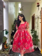 Printed Designer A-line Kurti for Women 