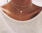 Trendy Minimal Double Layered Heart Necklace for Girls And Women
