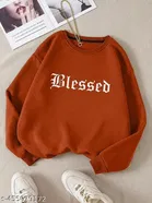 Fleece Sweatshirt for Women, Brown 