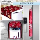 KANUSHI Industries® Fridge Cover for Top/Refrigerator Cover+1 Pc Water furifier Cover+1 Fridge Handle Cover