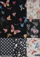 Chiffon Scarves for Women, Multicolor, Pack of 6
