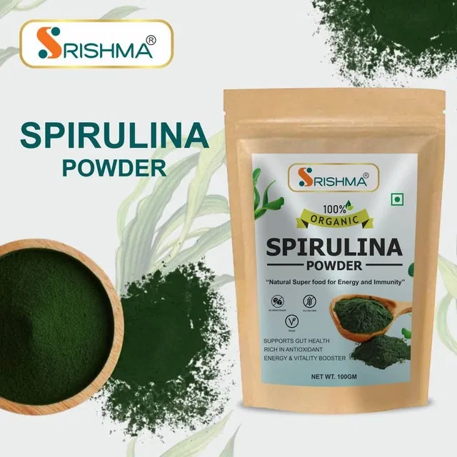 Srishma Spirulina Powder Boost Your Energy, Enhance Immunity (100 G)