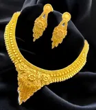 Alloy Choker Necklace with Earrings for Women 