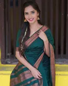 Banarasi Green Art Silk Printed Saree for Women
