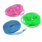 Pallavi Trading 5 Meters Windproof Anti-Slip Clothes Washing Line Drying Nylon Rope With Hooks
